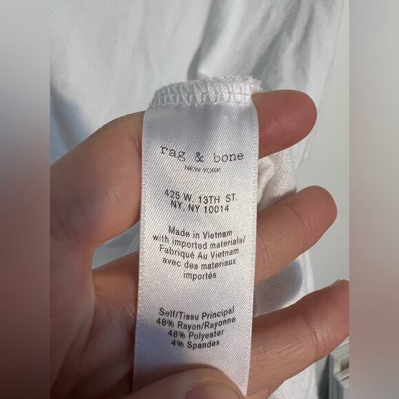 Rag & Bone Mia Knit top in white split sleeve summer knit - Picture 4 of 7